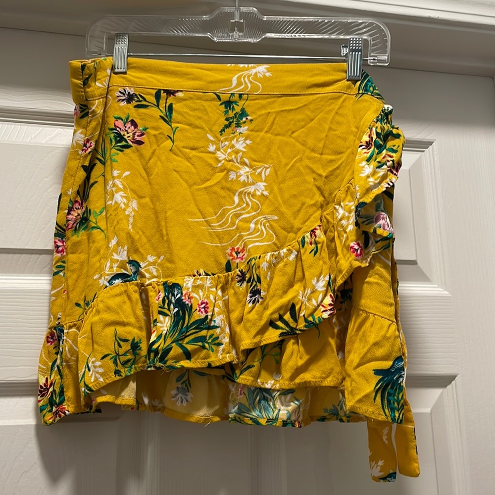 COTTON ON tropical print wrap tie skirt womens large good condition